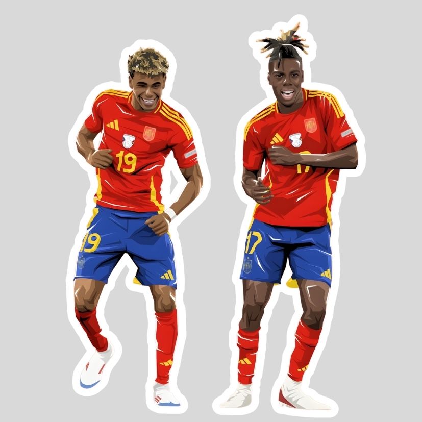 Lamine Yamal & Nico Williams Sticker