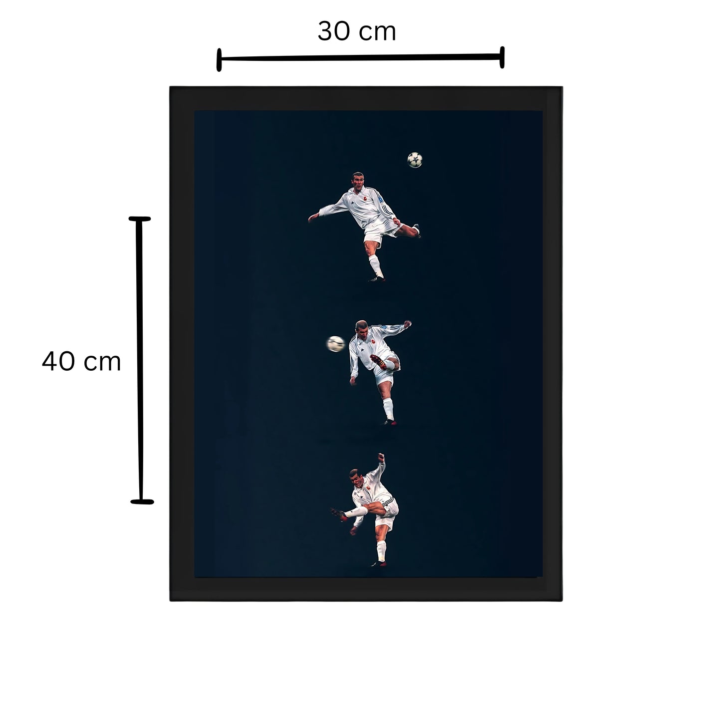 Zidane Black Framed Poster