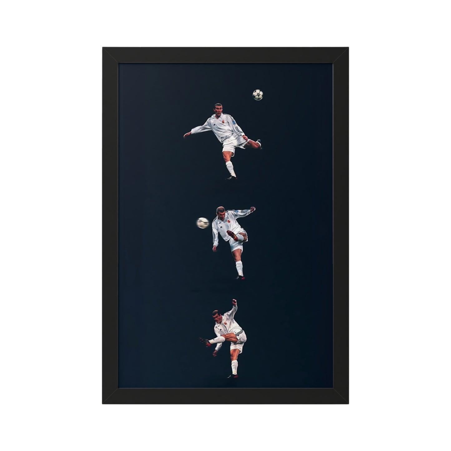 Zidane Black Framed Poster