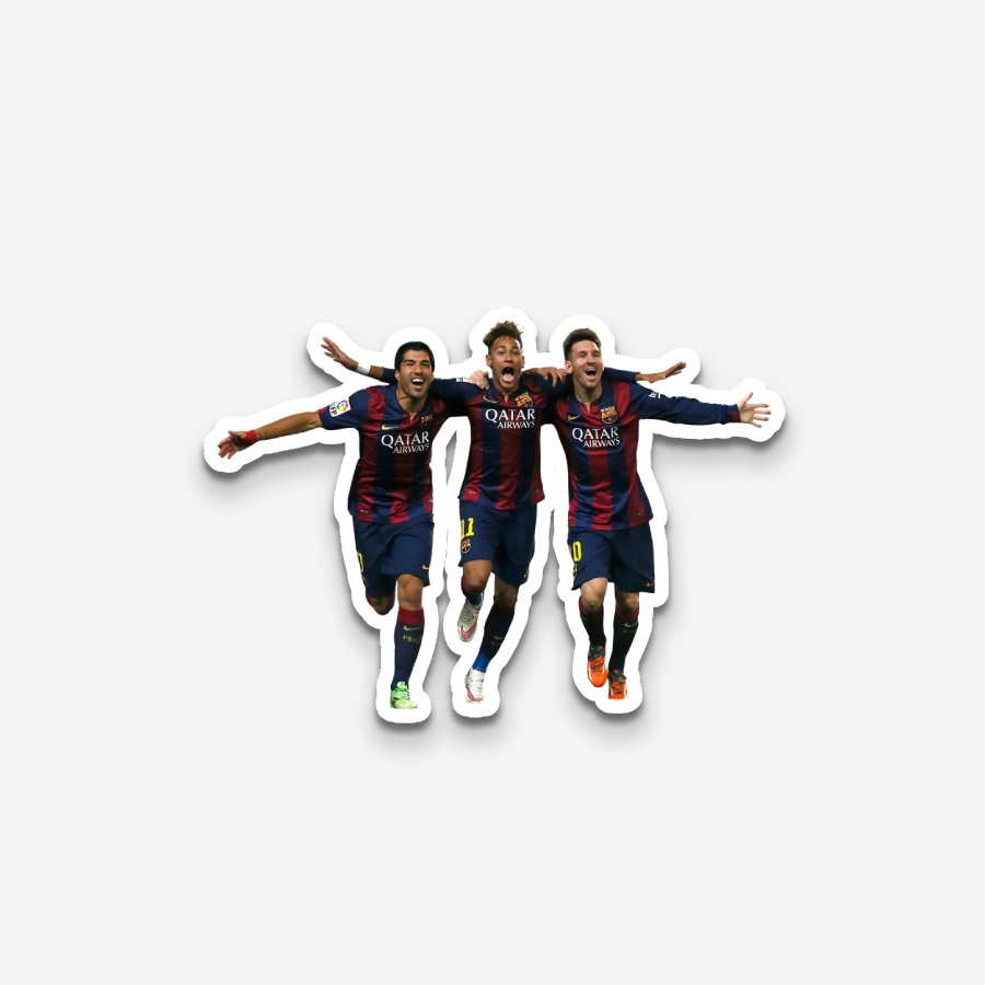 Messi, Suarez & Neymar Laptop Sticker