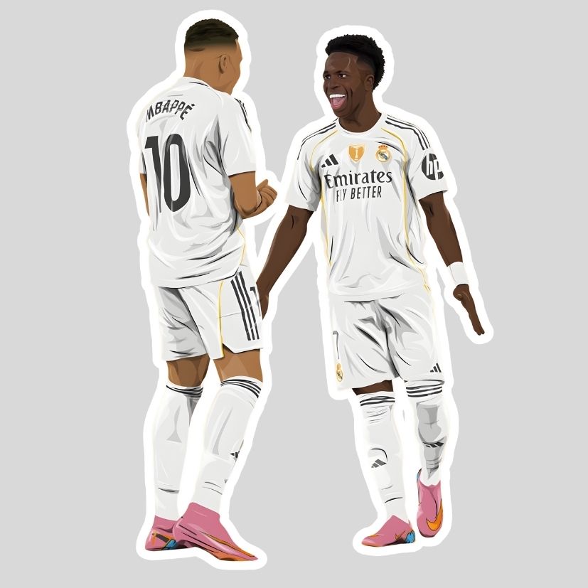Mbappé & Vinicius Jr Sticker