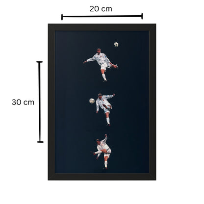 Zidane Black Framed Poster