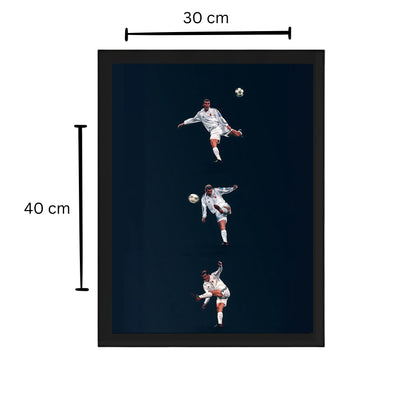 Zidane Black Framed Poster