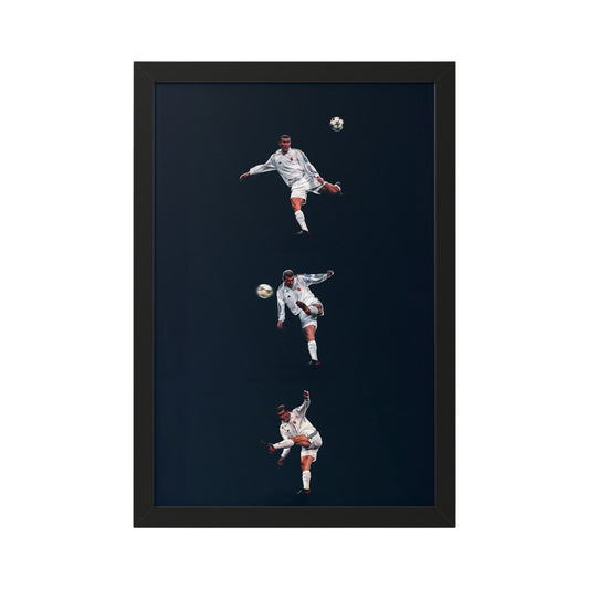Zidane Black Framed Poster