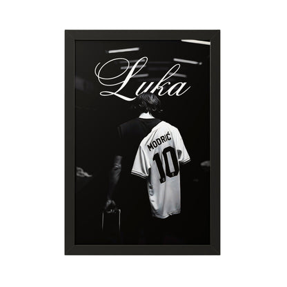 Luka Modrić Black Framed Poster