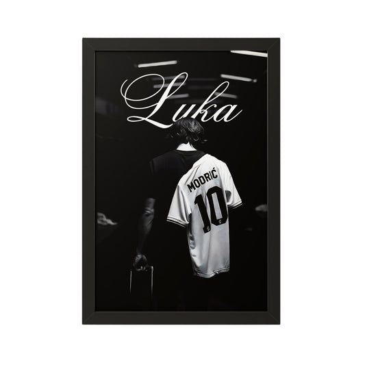 Luka Modrić Black Framed Poster