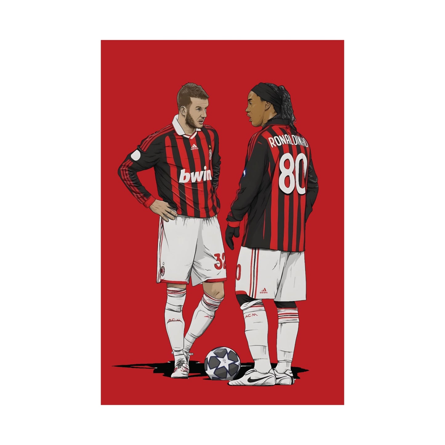 Beckham & Ronaldinho Poster